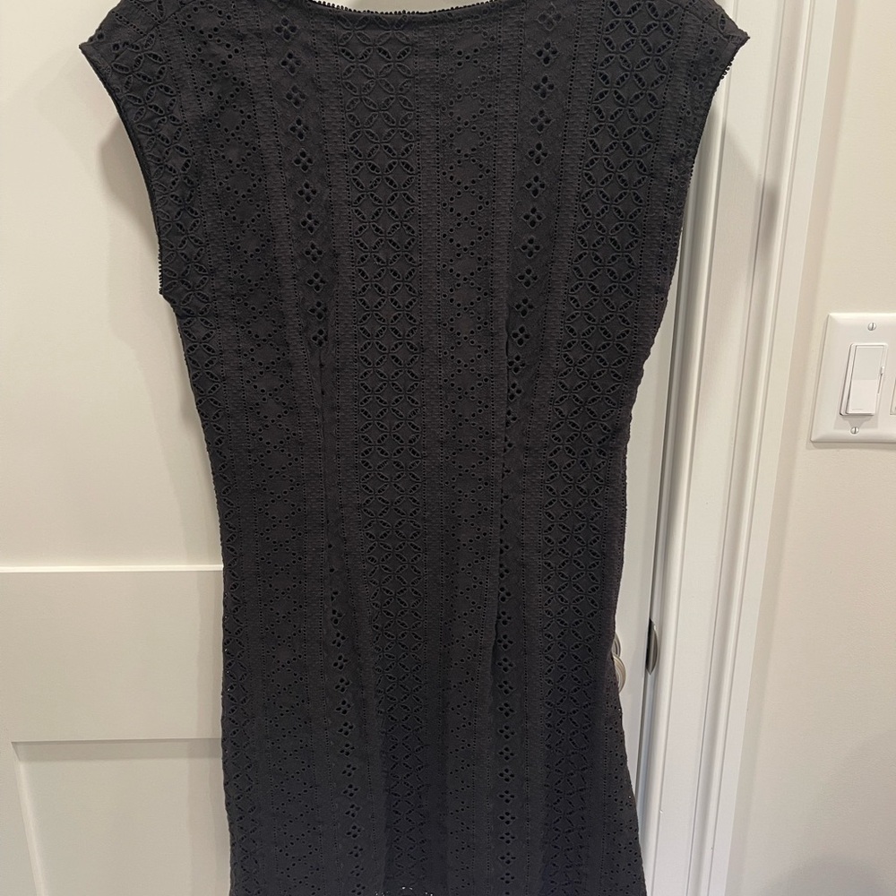 Elegant Black Eyelet Dress